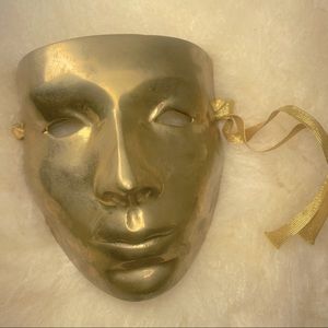 Mann 1987 Brass Mask, Wall Decor Brass Mask🎭